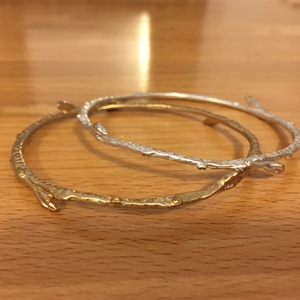 Tree branch design bracelet set